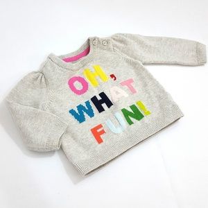 《BabyGap》Holiday sweater ‘Oh What Fun’ 3-6M